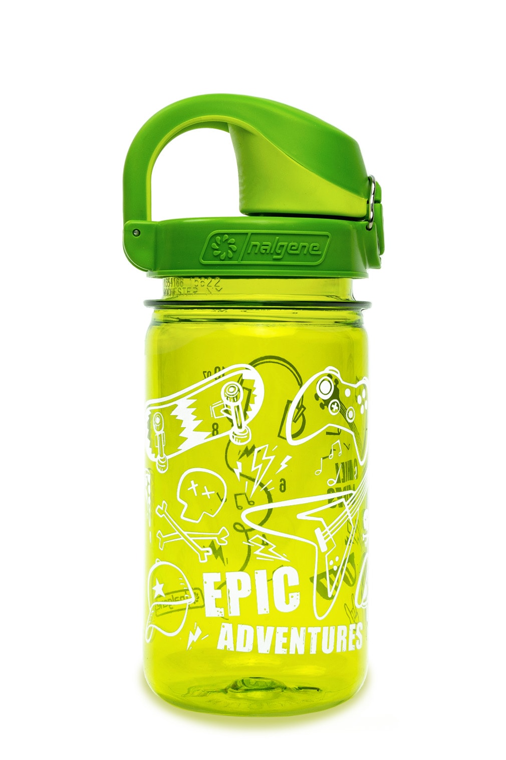 Nalgene product detail: 12oz On-The-Fly Kids Lock-Top Bottle with Graphics C1 — 12oz On-The-Fly Kids Lock-Top Bottle with Graphics