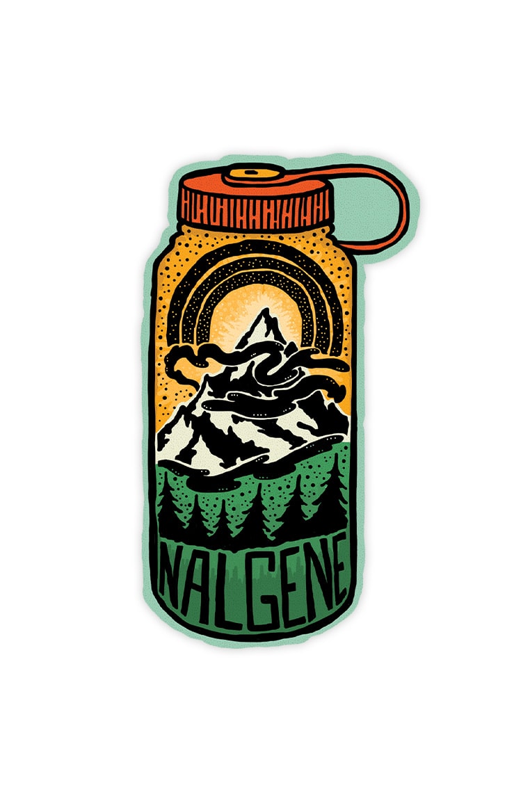 Nalgene product view: Mountain Peak Sticker K9 — Mountain Peak Sticker
